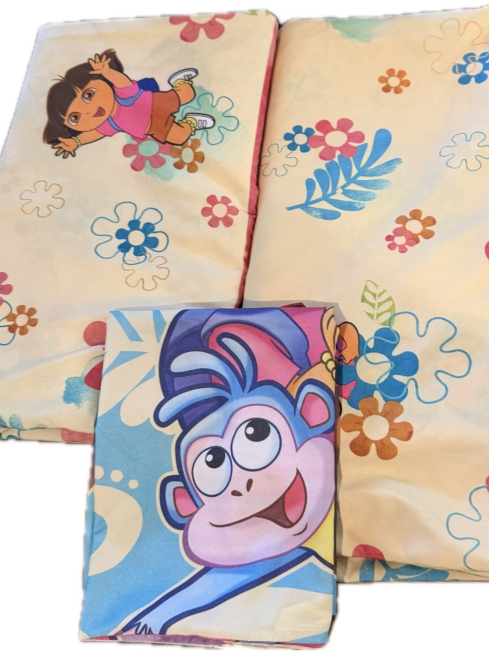 Vintage Dora The Explorer Twin Sheet Set Nick Jr 2010 Bedding Yellow Y2K